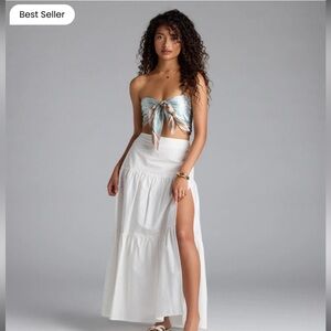 Windsor White Maxi Skirt